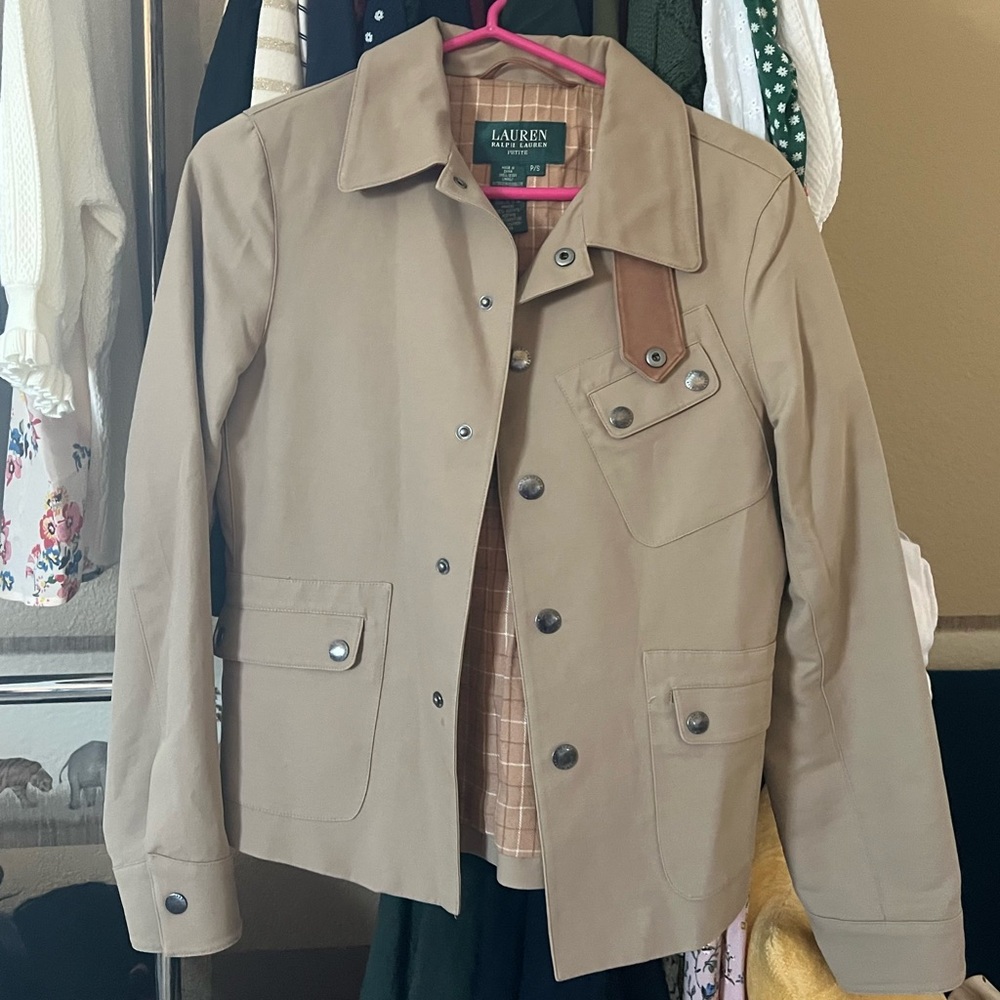 Ralph Lauren Tan Suit Jacket size petite small